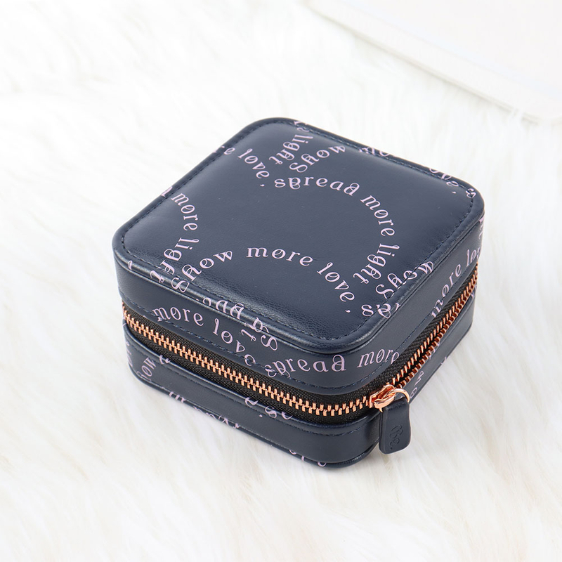 New Arrival PU Leather Portable Travel Mini Jewelry Box Leather Ring Earring Necklace Organizer Storage Gift Box Girls Women