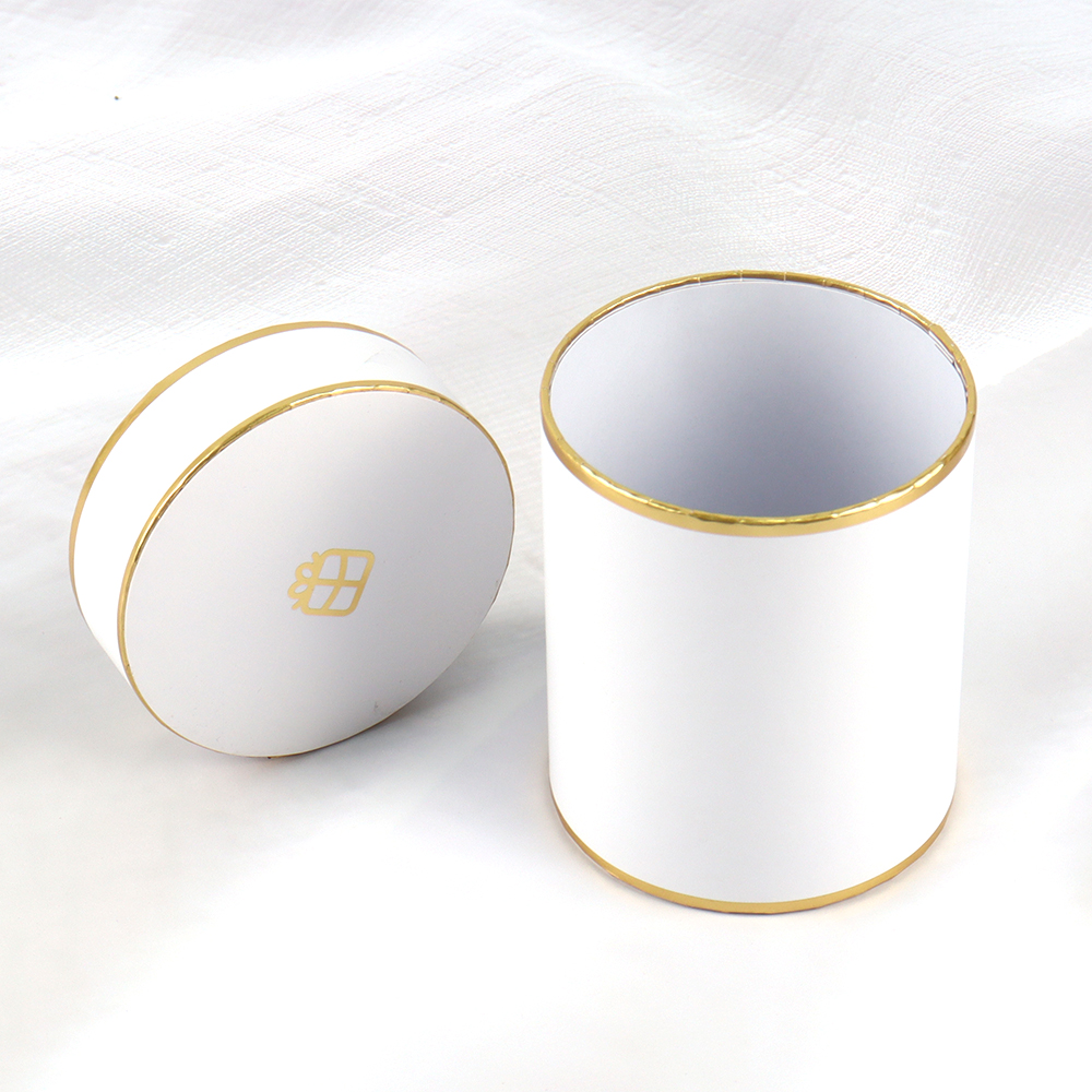 Custom Gold Logo Small Round Paper Single Rose Flower Packaging Box Round Rose Flower Display Box with Lid Gift Packaging
