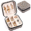 New Design Portable Small Leopard Print Travel Jewelry Organizer Packaging Box for Ring Earring Necklace Bracelet Wholesale