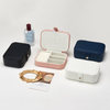 Custom Mini Double Layer PU Leather Travel Jewelry Storage Box for Necklace Earrings Rings Bracelet Gift Packaging Jewelry Box