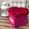 Wholesale Custom Velvet Heart Shape Flower Rose Packaging Cardboard Paper Gift Boxes for Valentine's Day
