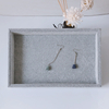 Small Velvet Multi Grid Ring Earrings Necklace Empty Plate Jewelry Storage Display Tray Wholesale