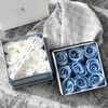 Custom Logo Square Flower Packaging Box With Ribbon I Love You Mom Preserved Roses Flower Gift Box