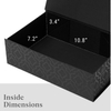 Luxury Gift Box with Magnetic Paper Boxes Black Linen Decorative Gift Boxes for Presents Wedding Gift And Keepsakes