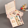 Portable Velvet Jewelry Ring Display Organizer Box Tray Holder Storage Case Showcase Rings Pendant Chain Display Stand Holder