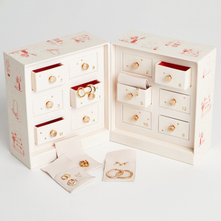 Double Open Jewellery Advent Calendar Festival Gift Box Christmas Luxury Magnetic Jewelry Watch Bracelet Earring Organizer Box