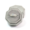 Portable Octagon Travel Jewelry Ring Packaging Box Grey Valentines Day Jewelry Gift Box Wedding Velvet Jewelry Ring Display Box