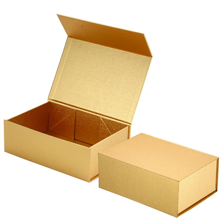 32L*24W*9Hcm In-stock Collapsible & Rigid Magnetic Lid Storage Boxes with Magnetic Closure Orange Color