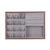 Luxury Grey Jewelry Display Wooden Empty Ring Necklace Tray Jewelry Storage Props For Store Ready To Ship