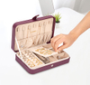 Luxury PU Leather Jewelry Box Simple Portable Large Capacity Necklace Ring Earrings Bracelet Jewelry Storage Travel Case