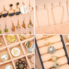 New Design Double Layer Earrings Rings Necklace Jewelry Storage Case PU Leather Jewelry Organizer Holder Box For Women Girls