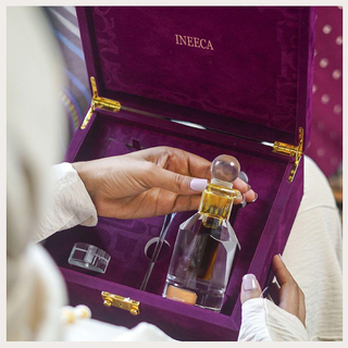 Purple Luxury Perfume Box Custom Logo Wooden Cosmetics Skincare Storage Gift Box Essential Oil Perfume Bottle Velvet Package Box