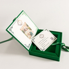 Luxury Satin Silk Design Green Color Velvet Clear Acrylic Wedding Invitation Card Gift Packaging Boxes Custom Logo Wholesale
