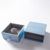Luxury Small Light Blue Engagement Proposal Necklace Bracelet Ring Earring Drawer Paper Jewelry Packaging Box with Foam Insert