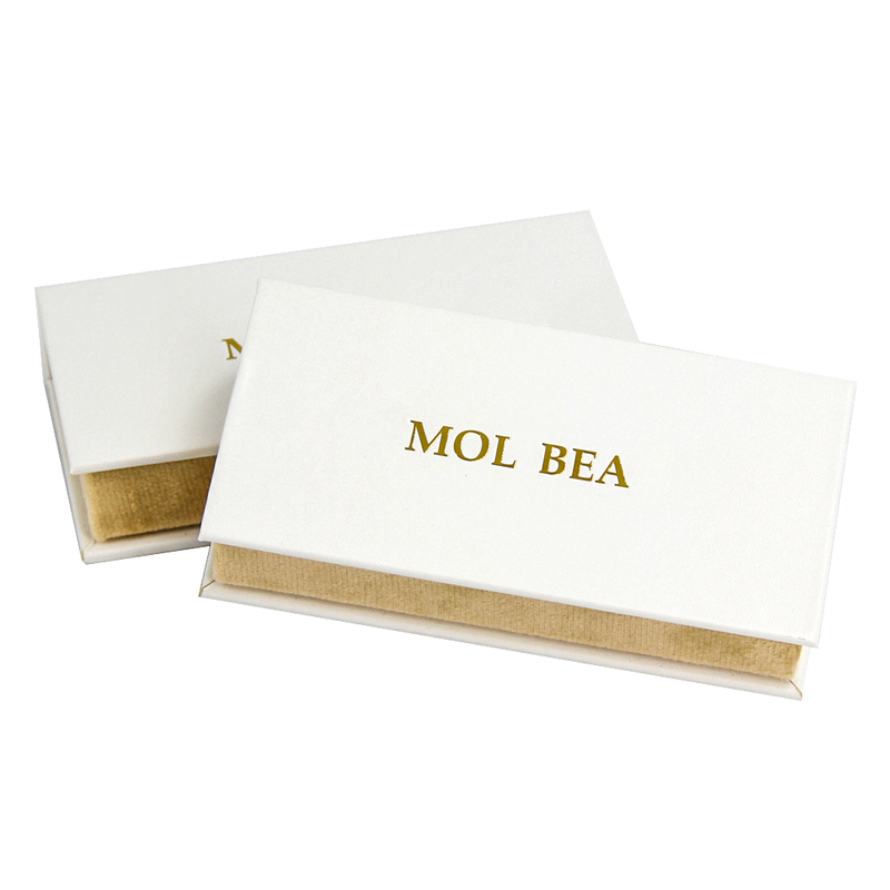 Custom Logo Printing Velvet Cardboard Lash Box Gold Foil Stamping Magnetic Closure Beauty False Eyelash Paper Packaging Boxes