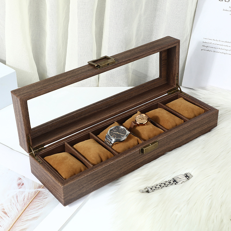 Wooden Quartz Watch Strap Storage Boxes For Smart Watch Strap Mechanical Watch Strap Display 10 Slot Holder Case