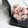 Small Paper Square PVC Transparent Soap Flower Gift Box Preserved Roses Packaging Clear Luxury Mothers Day Flower Box
