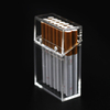 Wholesale Designer 20 Pieces Regular Size 85 MM Cigarettes Magnet Acrylic Clear Cigarette Cases Box Flip With Magnetic Lid
