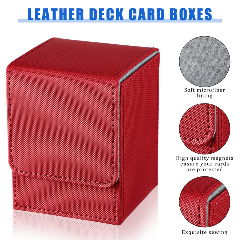 Custom Logo PU Leather Tcg Deck Box Game Deck Case Custom Pu Deck Box Trading Card Case