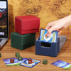 Custom LOGO Printing Waterproof Magnetic Horizontal Leather Trading Game Card Deck Cards Storage Box For Collectible Cards
