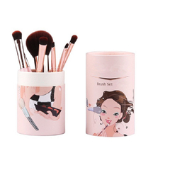 Custom Makeup Brush Production Of Paper Tubes Printing Digital Printing Cosmetic Paper Tube Round Boxes Packaging