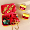 Fashion Small Portable Travel Case Organizer Display Storage PU Leather Velvet Holder Jewelry Box