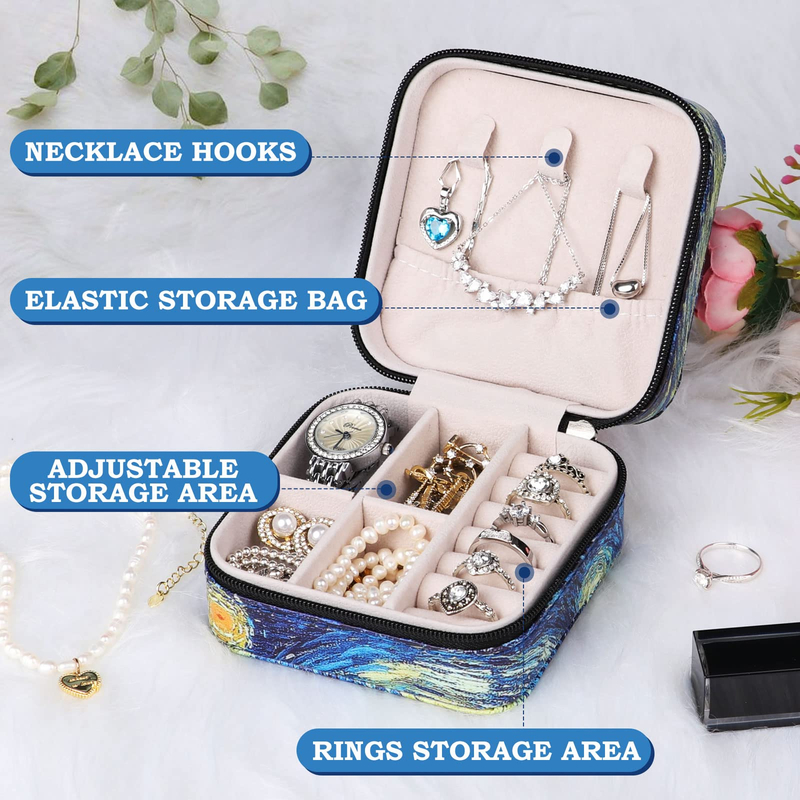 Wholesale PU Leather Square Earring Ring Necklace Jewelry Boxes Logo Small Travel White Jewellery Box Organizer Women Gift Case