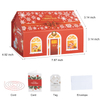 House Shape Christmas Gift Box with Magnetic Closure Lid Empty Gift Wrap Boxes for Xmas Day Eve New Year Presents Wrapping