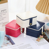 Wholesale PU Leather Small Jewelry Box with Mirror Travel Jewelry Storage Box Accept Customized
