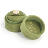 Manufacturer Spot Creative High End Round Korea Velvet Wedding Double Ring Display Box Single Ring Jewelry Storage Box With Logo