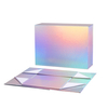 Wholesale Custom Sliver Holographic Packaging Box Gift Box Paper Magnet Folding Custom Boxes with Logo Packaging for Clothing