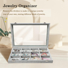 Jewelry Tray Organizer Show Ring Holder Showcase Ring Display Organizer Box With Transparent Lid