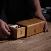Customized Bamboo Pull Out Storage Wooden Box Perfume Essential Oil Organizer Gift Packing Box