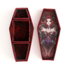 New Arrival Coffin Shape PU Leather Card Deck Case Box Board Game Card Sleeve Holder Box Storage Case for Collection