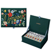 Custom Professional Luxury Embroidery Travel Tournament Domino Games Box Velvet Dominoes Set Special Storage Case