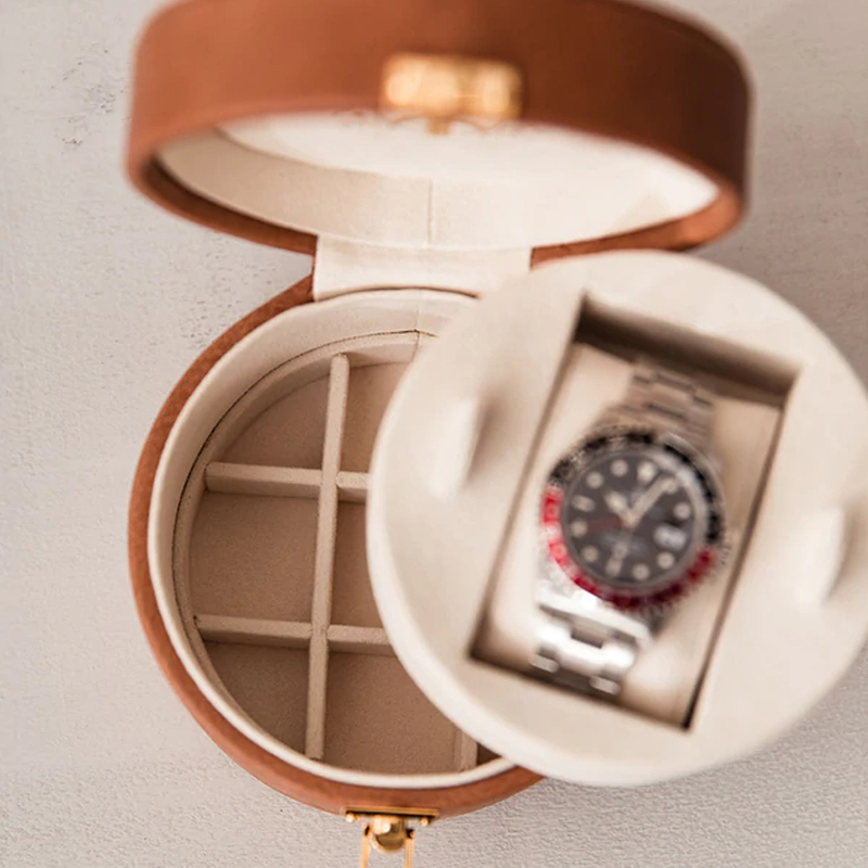 OEM Custom Single Gift Packaging Storage Watches Case for Men Travel Portable Luxury Pu Leather Watch Box