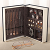 Luxury Elegant Paperboard Book Shaped Jewelry Ring Necklace Bracelets Watch Magnetic Packaging Gift Boxes With Velvet Insert