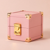 Simple PU Leather Jewelry Box Packaging Double Layer Jewelry Box Ring Display Case Portable Travel Jewelry Organizer with Lock