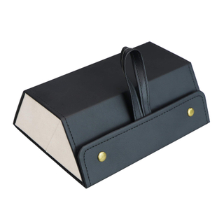Portable Glasses Organizer 3 Multi-slot Eyeglasses Storage Display Case Travel Folding Sunglasses Grey Case