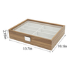 Walnut Wood Glasses Storage Display Box 8 Slots Storage Sunglasses Display Case Organizer Can Custom Logo Carving