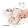 Custom Logo PU Leather Mini Cute Travel Square Jewelry Box Necklace Earring Ring Square Jewelry Box Organizer