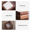 Wholesale Packaging Box Double Ring Box Jewelry Wooden Round Walnut Craft Wood Small Wedding Jewelry Storage Gift Display Case