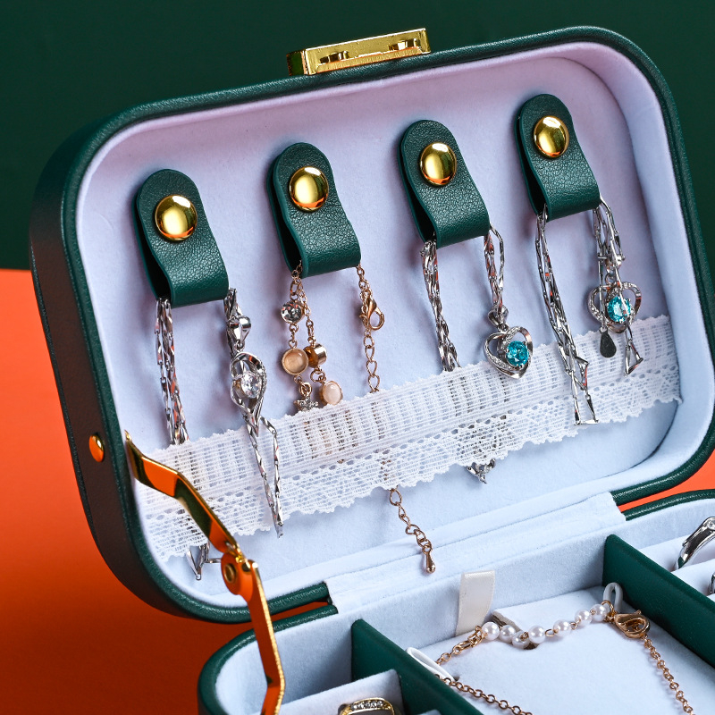 Custom PU Leather Jewelry Box Multi-color Optional Small Large Capacity Elegant Style Jewelry Storage Box Wholesale