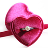 Heart Shaped Romantic Velvet Birthday Engagement Ring Box Valentine's Day Ring Gift Box Velvet Ring Box