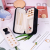 Custom Logo Velvet Earring Ring Necklace Bracelet Pendant Travel Jewelry Organizer Packaging Box with Zipper Wholesale