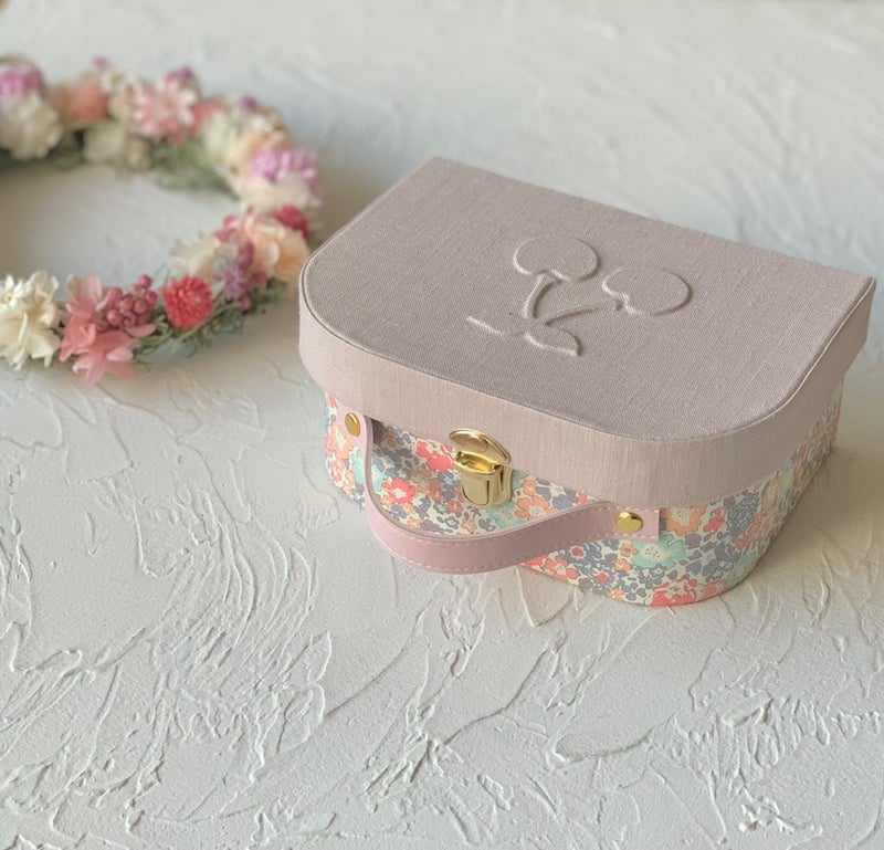 cherry mini suitcase makeup packaging box cardboard box suitcase with handle customized christmas baby toy gift boxes storage