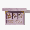 Custom Purple Velvet Bracelet Earring Box Lined Soft Lavender Necklace Ring Set Box Premium Jewelry Packaging Box with Logo