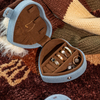 Mini Portable Heart Shaped Jewelry Travel Box Packaging Watch Jewelry Organizer Case with Bow Mushroom Embroidery Jewelry Box