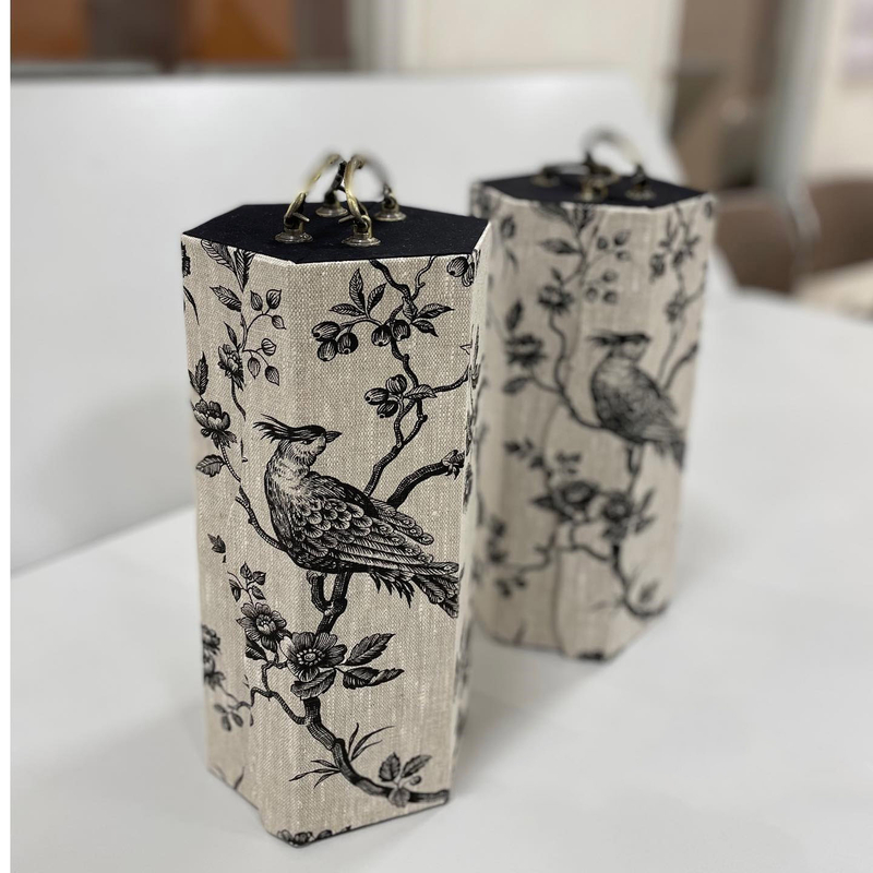 Antique Jewelry Box Fabric Bracelet Brooch Gift Box with Logo Travel Flower Bird Painting Jewelry Box for Necklace And Earrings