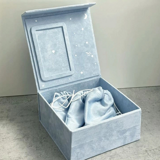 Elegant Velvet Baby Keepsake Box Memory Organizer for wholesale